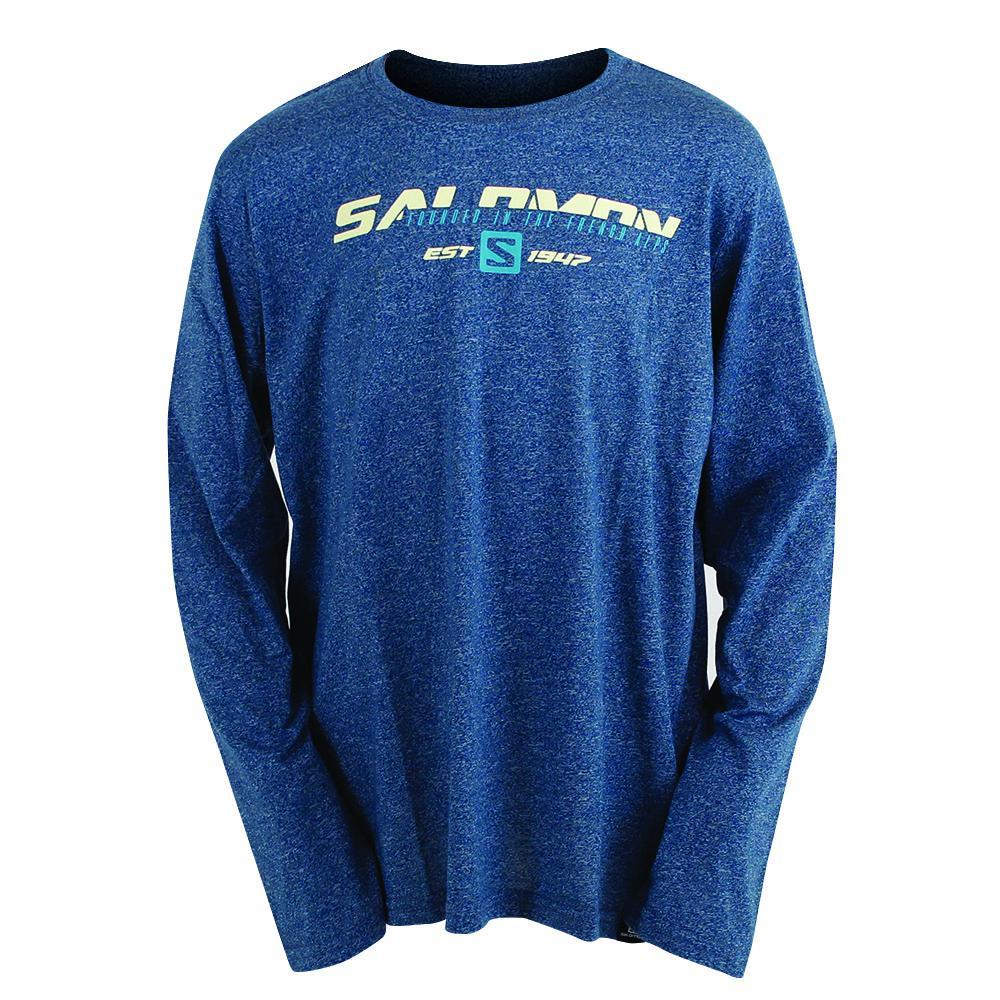 Salomon Singapore Kids T-shirts - FAST FORWARD LS B Blue | 31285-CTOL